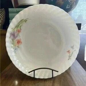 Indopal Milk Glass  Bowl Vintage Floral